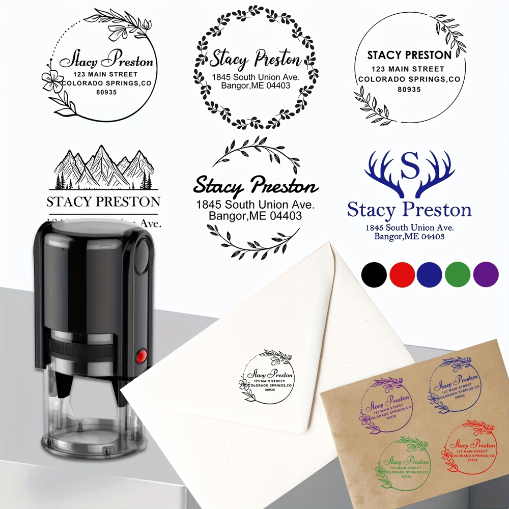Rubber Date Stamp - Aangepaste stempel Gepersonaliseerde zelfinktende stempel Aangepaste